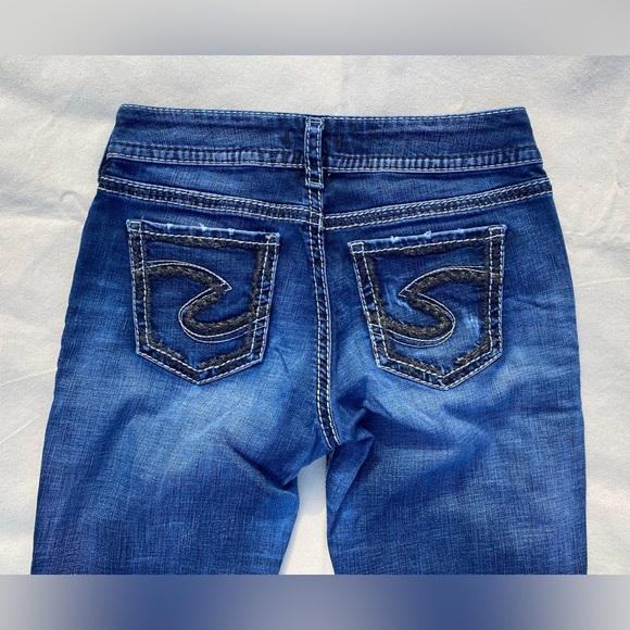 Silver Jeans Women's Suki Straight Denim Jeans Distressed Western 29x34 - Picture 7 of 7